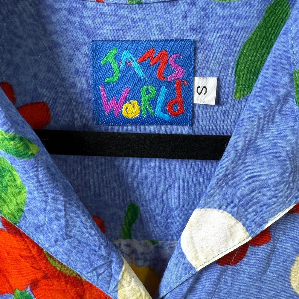 Jams World Blue Floral Hawaiian Shirt NWT - Picture 3 of 5